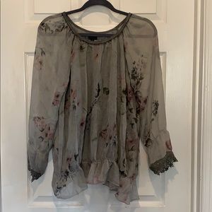 Coco+Carmen sheer floral top